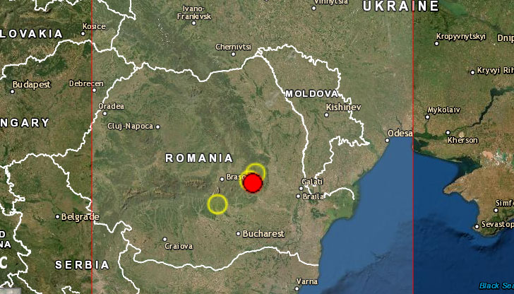 Земетресение разлюля Югозападна Румъния днес в 14:57 часаТрусът е с магнитуд