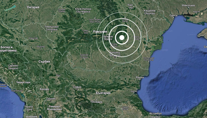 Земетресение разлюля Румъния тази вечер на 26.09.2022 в 18:22 часаТрусът е с магнитуд 3,1 по