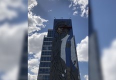 Портретът е с височина 40 метра и широчина 12 метраАржентински