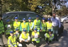 Децата доброволци станаха свидетели на извършването на пътни проверки на водачи
