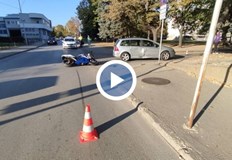 33 годишният моторист се е разминал само с охлузванияМоторист пострада при