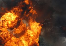 Депото се намира в централна УкрайнаРуското министерство на отбраната съобщи