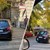 Учебна кола на Гимназията по транспорт в Русе паркира на пешеходна пътека