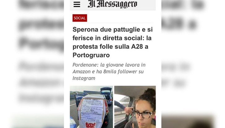 Пред 8000 свои последователи в Instagram 26-годишната Памела протестира срещу поскъпването на живота в Италия