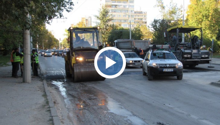 Заради асфалтирането на улица “Тулча“ трафикът в района е затруднен