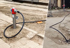 Воден цикъл Водата от противопожарен кран се излива директно в