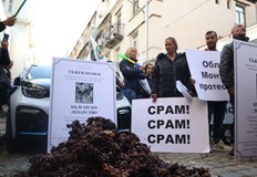 Протестиращите изсипаха изсъхнало грозде пред земеделското министерствоНационалното сдружение на българските