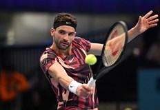 Мачът завърши с резултат 2 0 сетаЕдинственият българин в тенис елита Григор