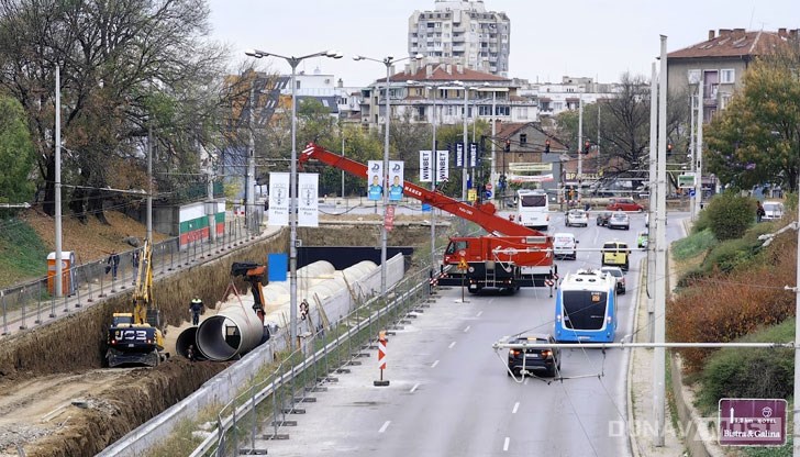 ВиК - Русе продължава ремонта по изграждането на задържателен резервоар под от булевард „Христо Ботев“