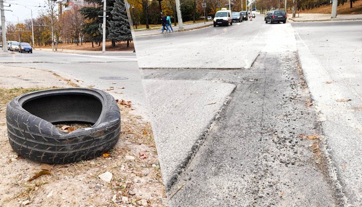 Намазаните с асфалт разкопки на ВиК - Русе създават сериозни проблеми на шофьорите