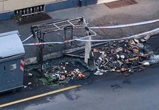 Ликвидирано е горене в метален контейнер за смет Вчера един