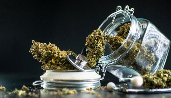 Униформените са се натъкнали на буркани и найлонови пликове със суха зелена тревна маса в мазето му Униформените са се натъкнали на буркани и найлонови пликове със суха зелена тревна маса в мазето му