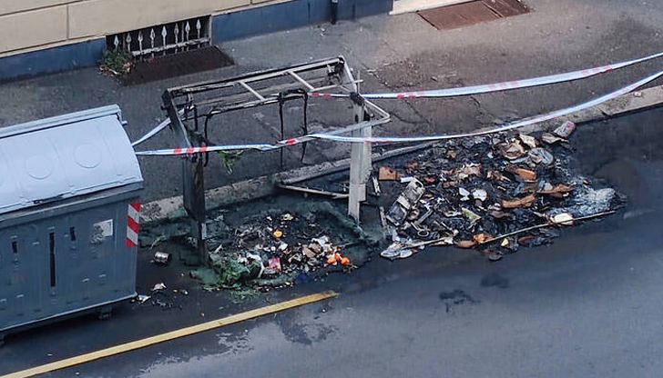 Ликвидирано е горене в метален контейнер за смет Вчера един