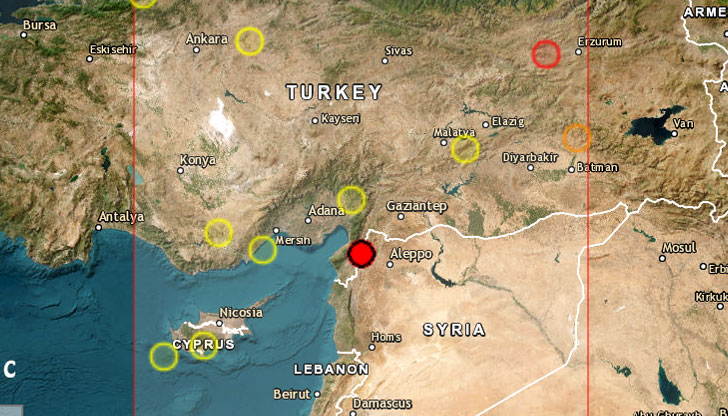 Земетресението бе усетено и в съседните Сирия, Ливан и Кипър​Силен