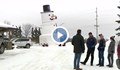 Направиха огромен снежен човек в САЩ