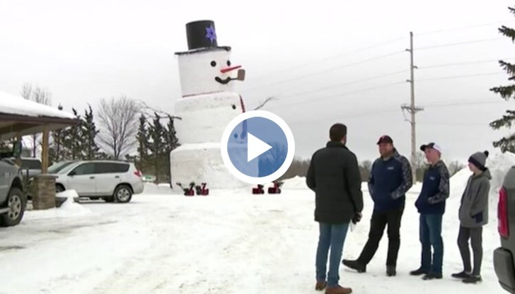 За направата на Джефри са използвани 75 тона сняг