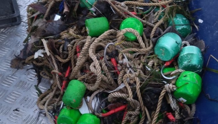 В района на остров Вардим са открити  3 броя лави кърмаци с по 60 куки за улов на есетрова риба и немаркирана хрилна мрежа