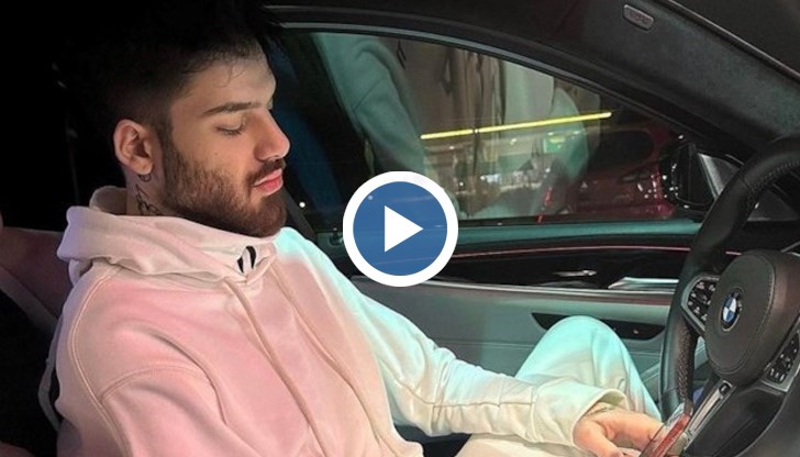 Попфолк певецът Емрах пусна кпипче в „Тик-ток”, на което се вижда как натиска газта на луксозното си BMW с цели 90 километра над законовото ограничение