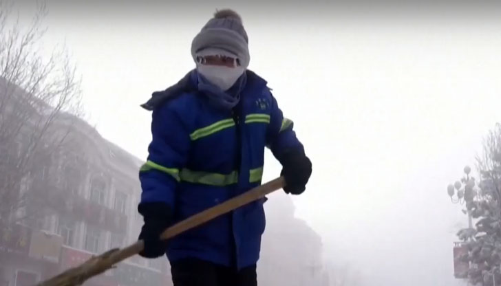 Температурата в Мохе, на границата с Русия, се задържа под