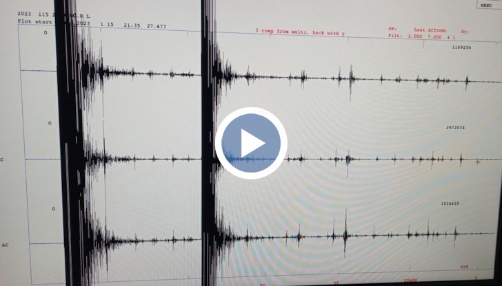 Дежурният сеизмолог на БАН отредели земетресението като умерено, т.е. то не е рисково