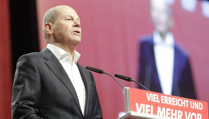 ГСДП на германския канцлер отбеляза около 18%Социалдемократите на германския канцлерОлаф