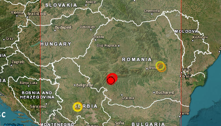 Трусът е усетен в 15:16 часаЗеметресение разлюля Румъния днес в