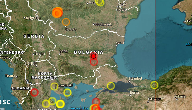 Трусът е усетен минути преди 8:00 часаЛеко земетресение е регистрирано