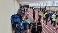 Струпване на спортисти на русенската лекоатлетическа писта в комплекс "Ялта"