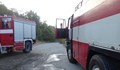 Горя скрап в ремарке на камион на пътя Русе - Разград