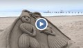 Пясъчни скулптури на Пижо и Пенда зарадваха бургазлии