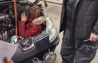 Мигрантка се скри при двигателя на кола