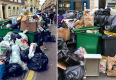 Заради протестите срещу пенсионната реформа работниците отказаха да събират боклука