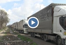 Над 10 километра опашка от камиони на Дунав мост при