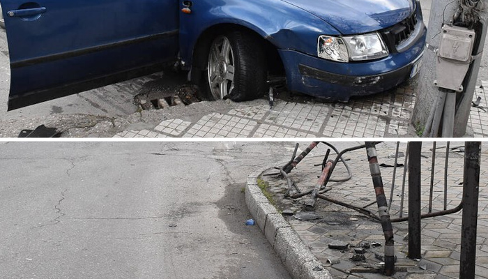 Шофьорът е решил да избяга, след като ударя бус, помита