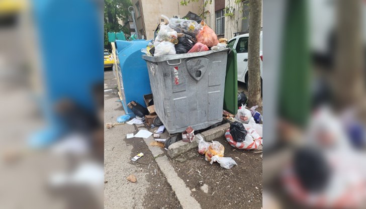 Пенка Пеева сигнализира за препълнени контейнери на улица "Любен Каравелов" в Русе Пенка Пеева сигнализира за препълнени контейнери на улица "Любен Каравелов" в Русе