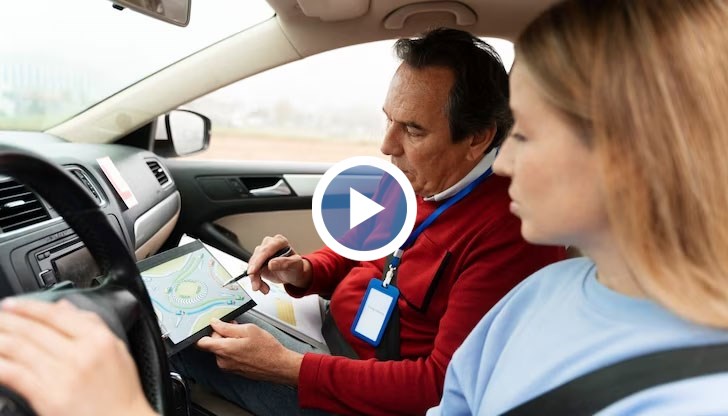 Така навигацията, а не изпитващият, ще посочва къде да се управлява автомобилът