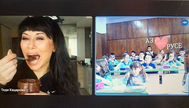 Онлайн урокът по здравословно хранене заедно с певицата Теди Кацарова приключи с приготвянето на течен шоколад