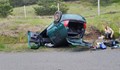 На АМ "Тракия": Кола по таван, загинал мъж и километрично задръстване