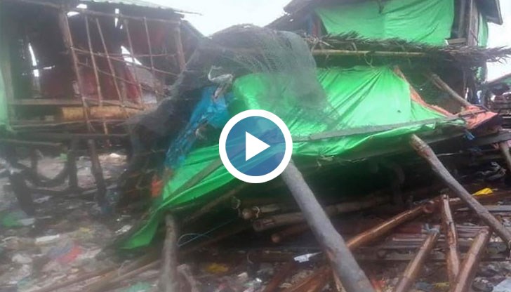 Над 1 300 бамбукови заслона в Кокс Базар са разрушени