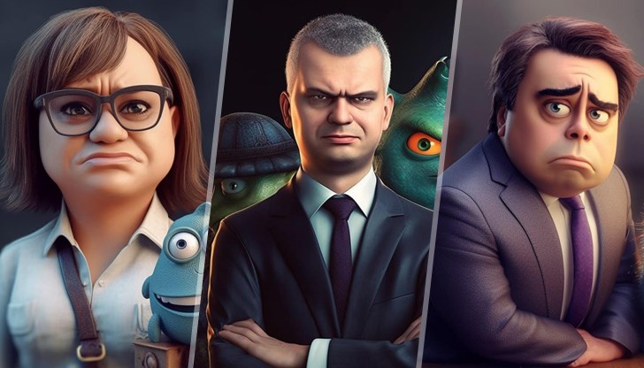 Фигури от българския политически живот като герои от анимационен филм