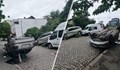 Кола "паркира" по таван в София