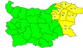 Жълт код за 7 области в Източна България