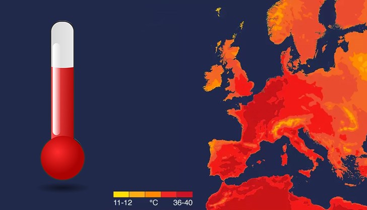 Климатът в Европа се е затоплил с 2,3 градуса по Целзий