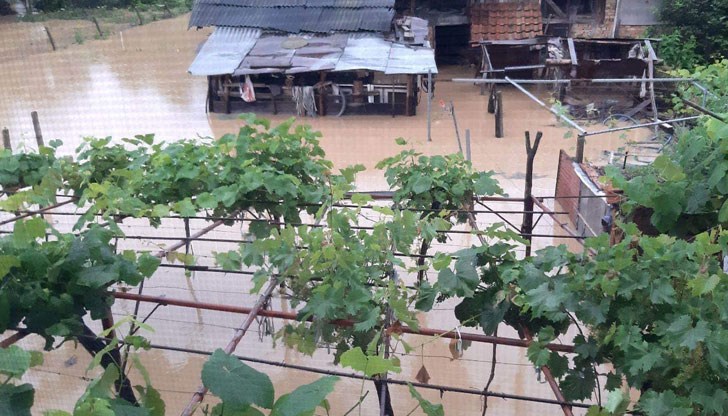 Река Войнишка е излязла от коритото си в района на квартал „Видбол“ и е заляла дворове, приземни етажи на къщи и стопански постройки