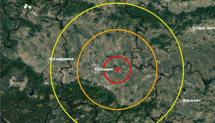 Трусът е регистриран в 15:26 българско време Трусът е регистриран в 15:26 българско време