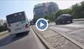 Колоездач твърди, че умишлено е засечен от шофьор на градския транспорт в София