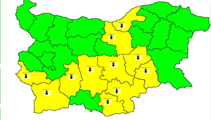 Предупреждението е за опасно високи температури Предупреждението е за опасно високи температури