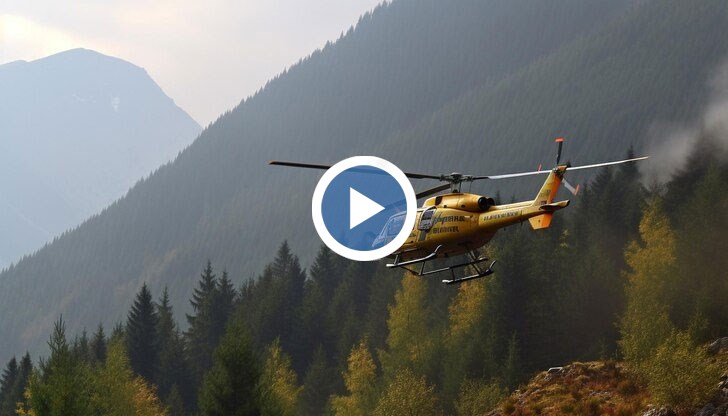 На място е бил изпратен хеликоптер, но не е успял да кацне заради терена