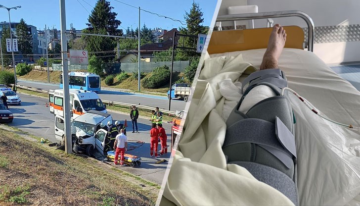 Аз съм със счупена капачка на коляното и натъртени ребра, опитах да спася хората в колата, пише Румен Руменов от болничната стая