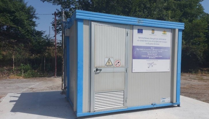 Станцията е разположена в двора на бившето Помощно училище "Петър Берон"